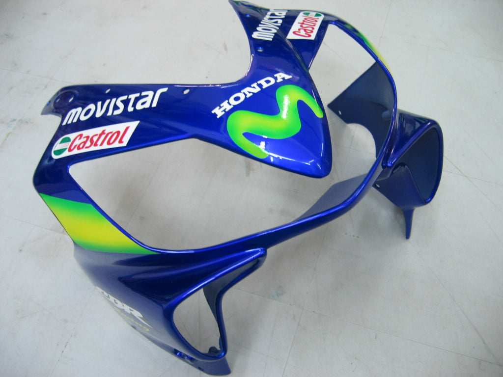 Honda CBR 600 F4i, ročník 2001-2003, modrá & Zelené Movistar Racing Fairings Generic