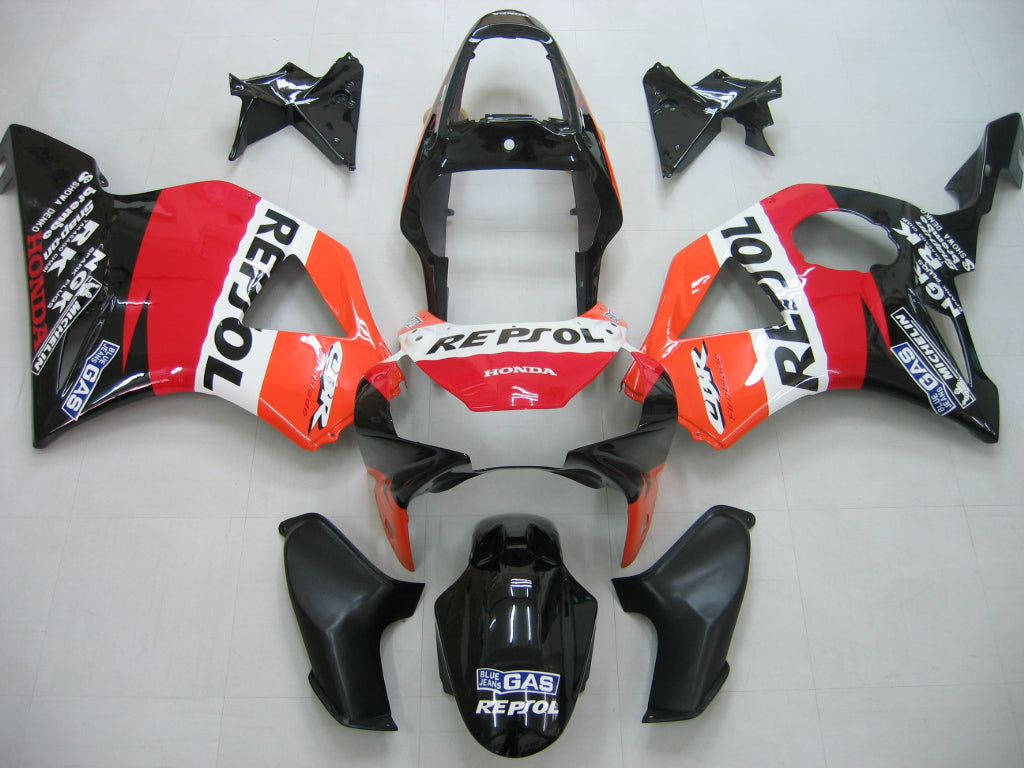 2002-2003 Honda CBR 954 RR Amotopart Fairings Black Repsol Honda Racing Custov Cooling Squining