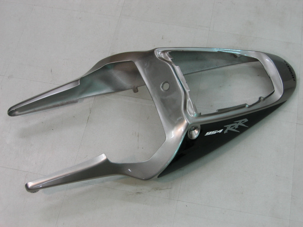 Honda CBR 954 RR Argent 2002-2003 & Carénages RR Racing noirs génériques