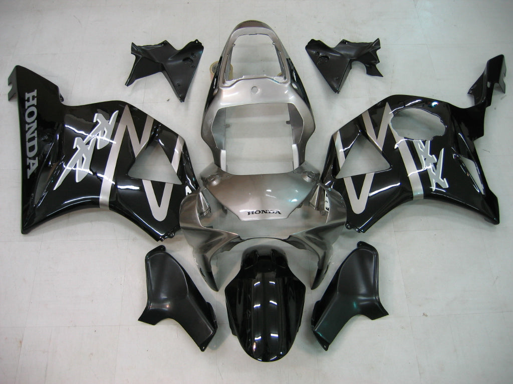 Honda CBR 954 RR Argent 2002-2003 & Carénages RR Racing noirs génériques