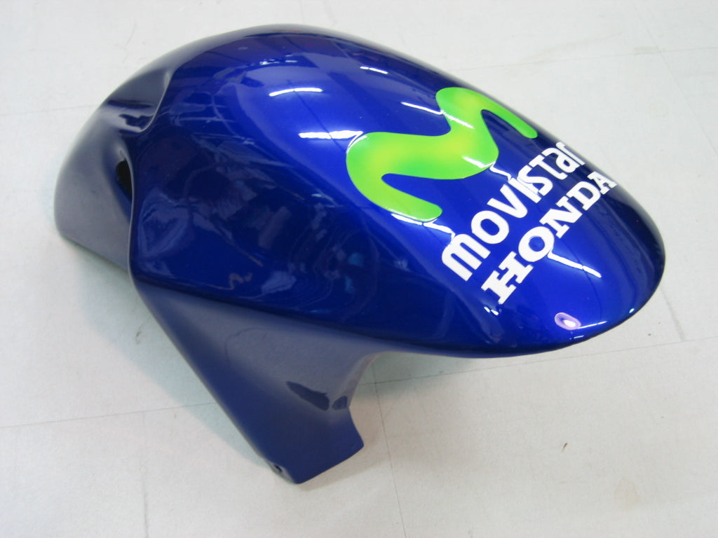 Honda CBR 954 RR Bleu 2002-2003 & Carénages Movistar Racing verts génériques