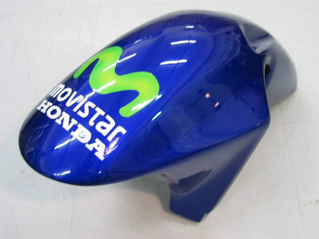Honda CBR 954 RR Bleu 2002-2003 & Carénages Movistar Racing verts génériques