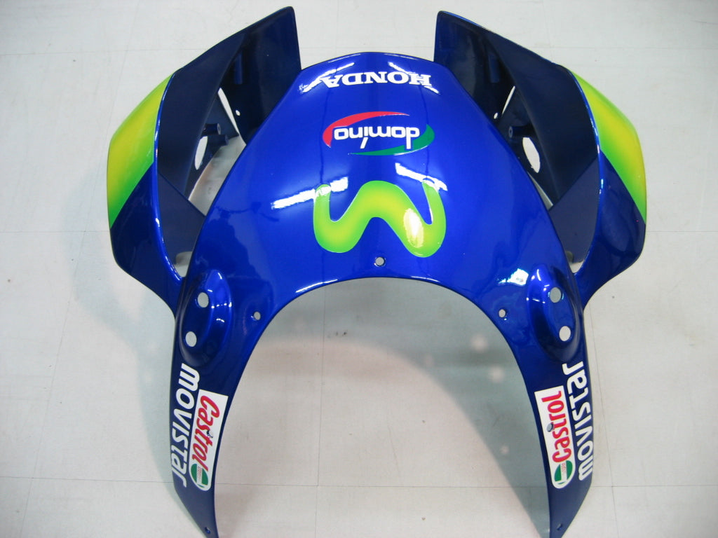 Honda CBR 954 RR Bleu 2002-2003 & Carénages Movistar Racing verts génériques