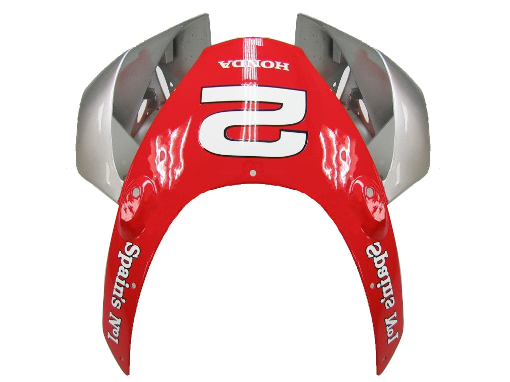 2002-2003 Honda CBR 954 RR červená & Strieborné No.2 Spin's Racing Fairings Generic