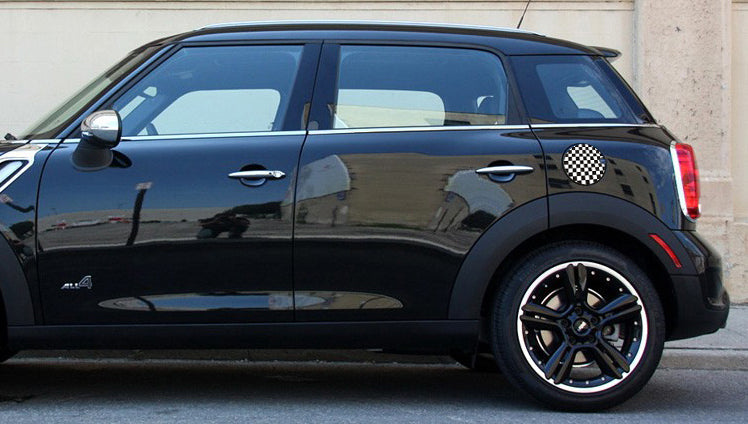 Union Jack UK vlag geruit patroon vinyl sticker voor Mini Cooper gasdop cover generiek