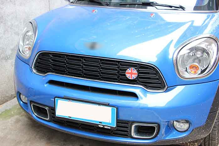 Metal Front Grill Badge w/ Holder for Mini Cooper R50 R55 R56 R57 R58 R60 Generic