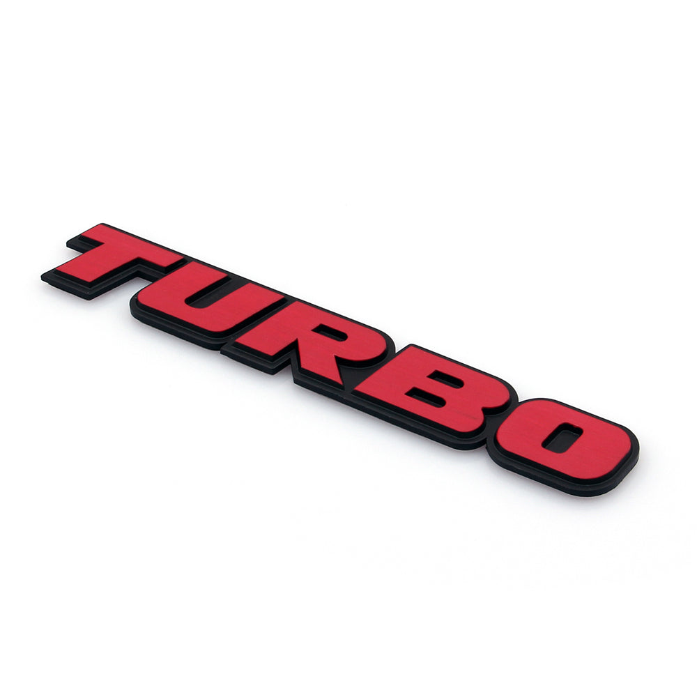 3D Aluminium Emblem Badge Sticker Decal Car Turbo Red For VW Volvo Hyundai Generic