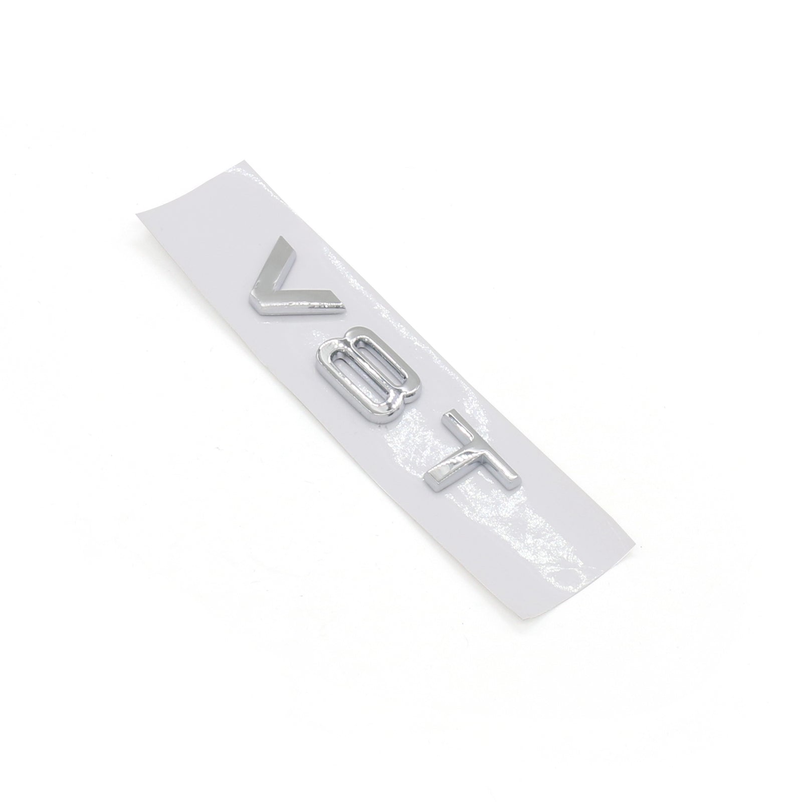 V8T Emblem Badge Fit för Audi A1 A3 A4 A5 A6 A7 Q3 Q5 Q7 S6 S7 S8 S4 SQ5 Chrome Generic