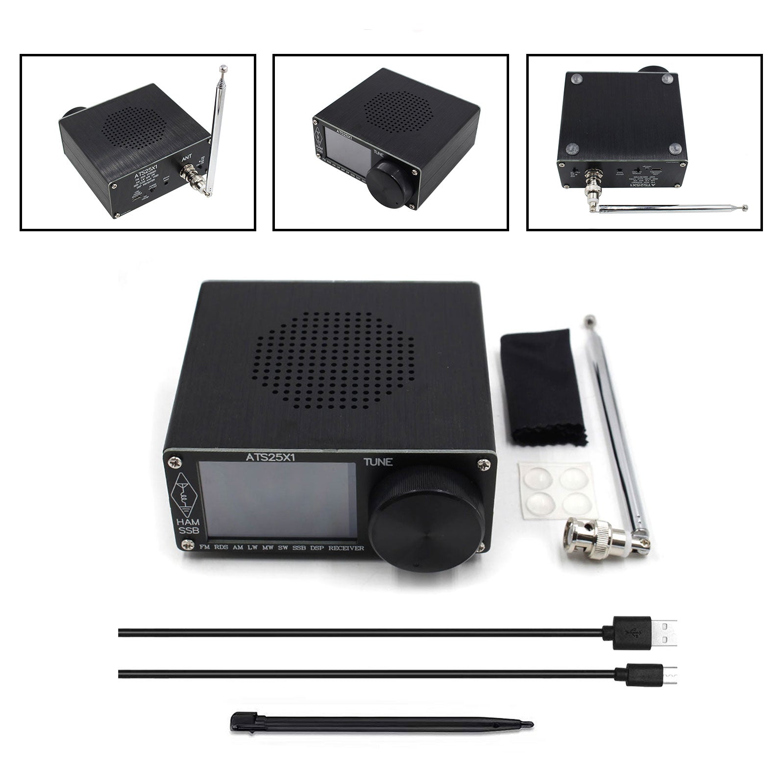 Nieuwe ATS-25X1 Si4732 All Band DSP-radio-ontvanger FM LW MW SW met 2.4" Aanraakscherm