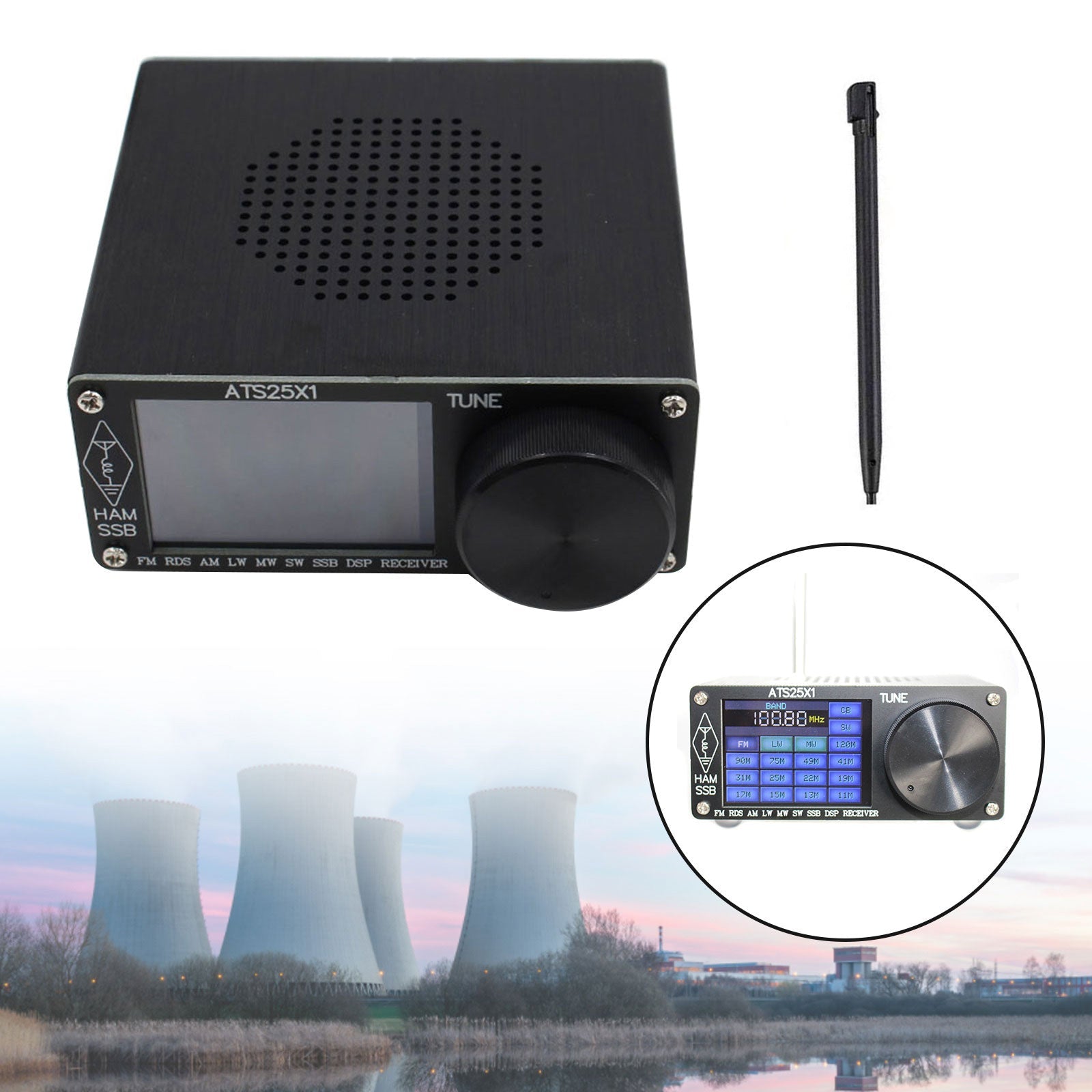 Nieuwe ATS-25X1 Si4732 All Band DSP-radio-ontvanger FM LW MW SW met 2.4" Aanraakscherm