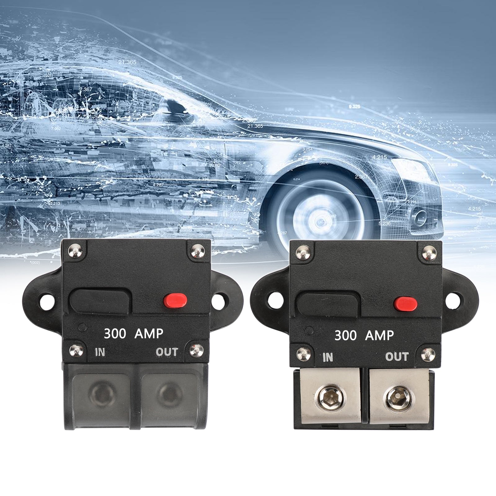 300A Amp Handmatige reset Inline stroomonderbreker Zekering Klemmenblok Marine Auto