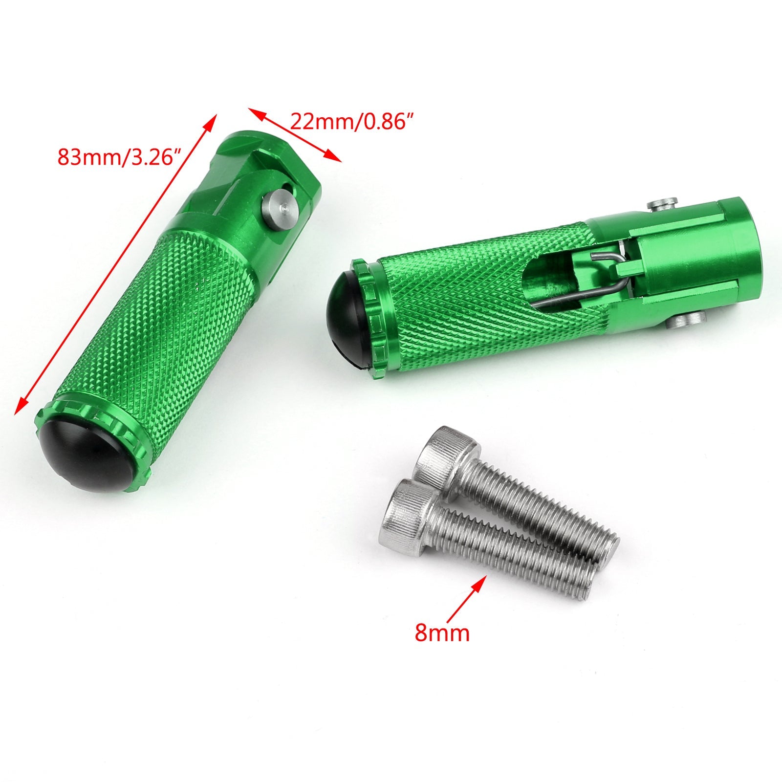 CNC Folding Foot Pegs Footpeg Back Set Rest Racing for Universal Motorcycle Generic