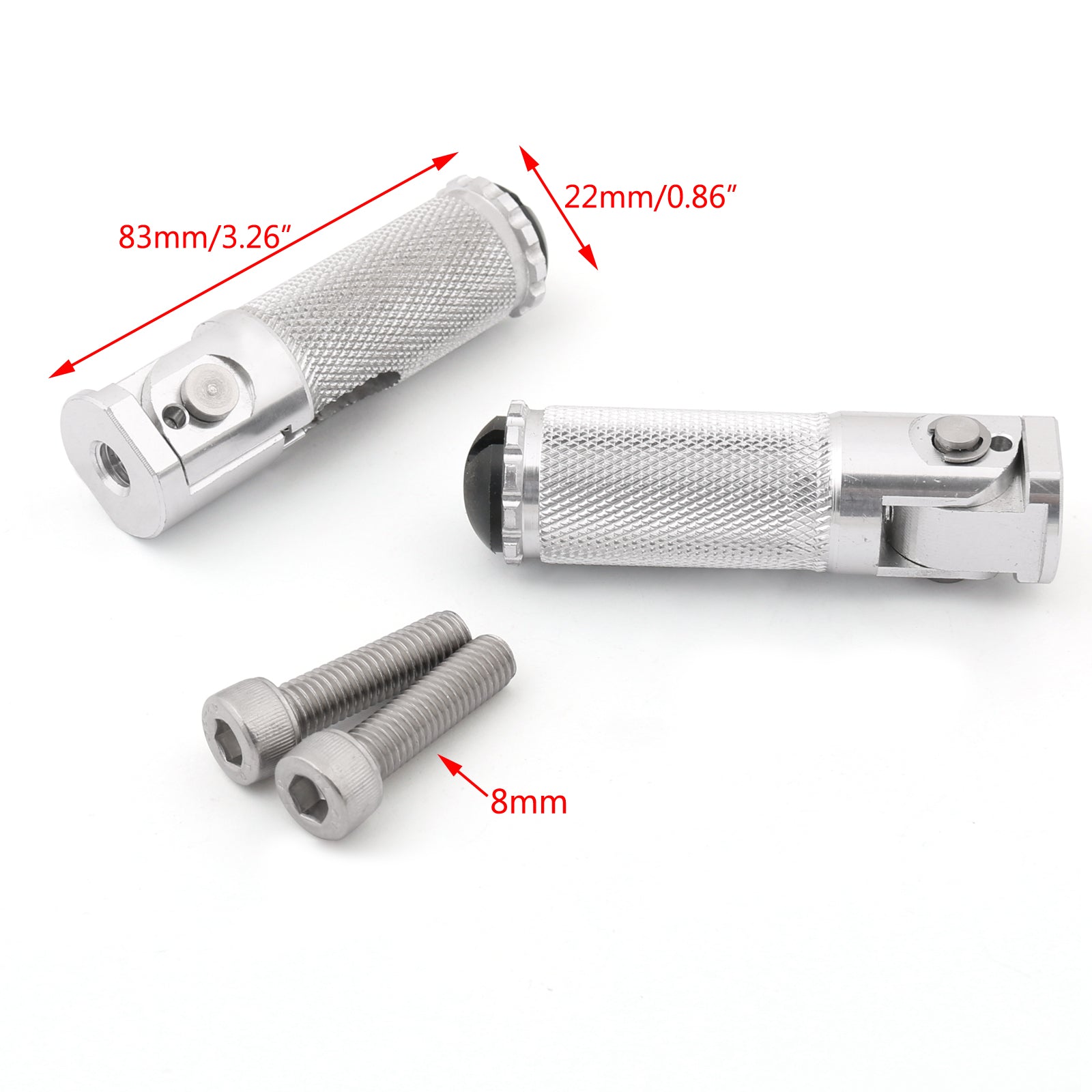 CNC Folding Foot Pegs Footpeg Back Set Rest Racing for Universal Motorcycle Generic