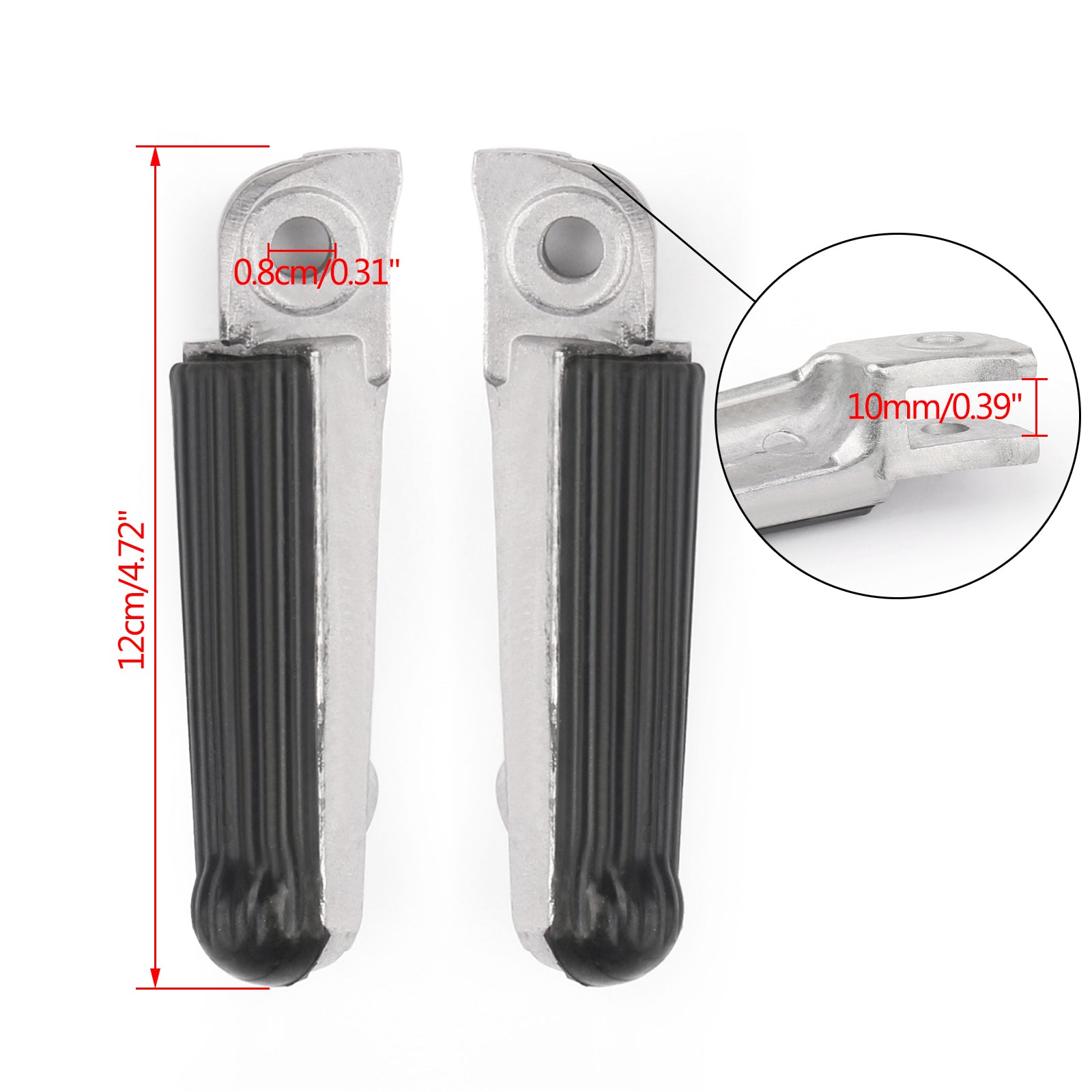 Footrest Foot Pegs front för Honda CBR 250 400 VFR400 CBR900RR CBR929 CBR954 Generisk