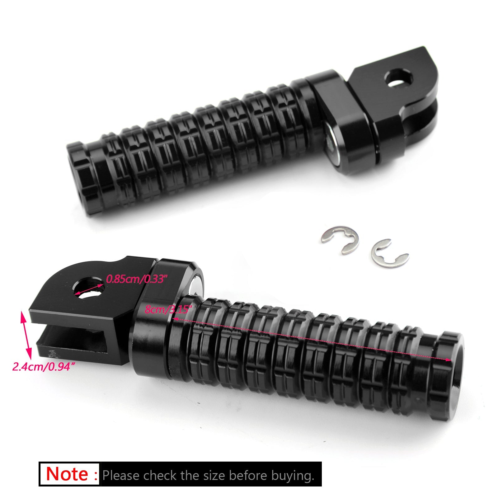 Främre fotpinnar för Yamaha MT/FZ07 MT/FZ09 FZ-6 för Yamaha Yzf R3 R6 R25 R1 Generic