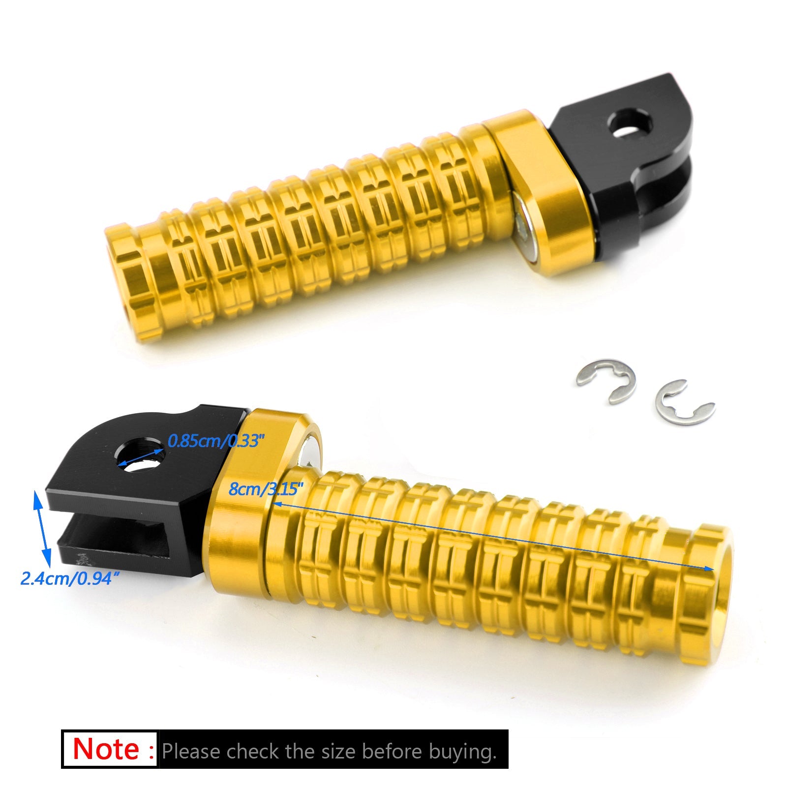 Främre fotpinnar för Yamaha MT/FZ07 MT/FZ09 FZ-6 för Yamaha Yzf R3 R6 R25 R1 Generic
