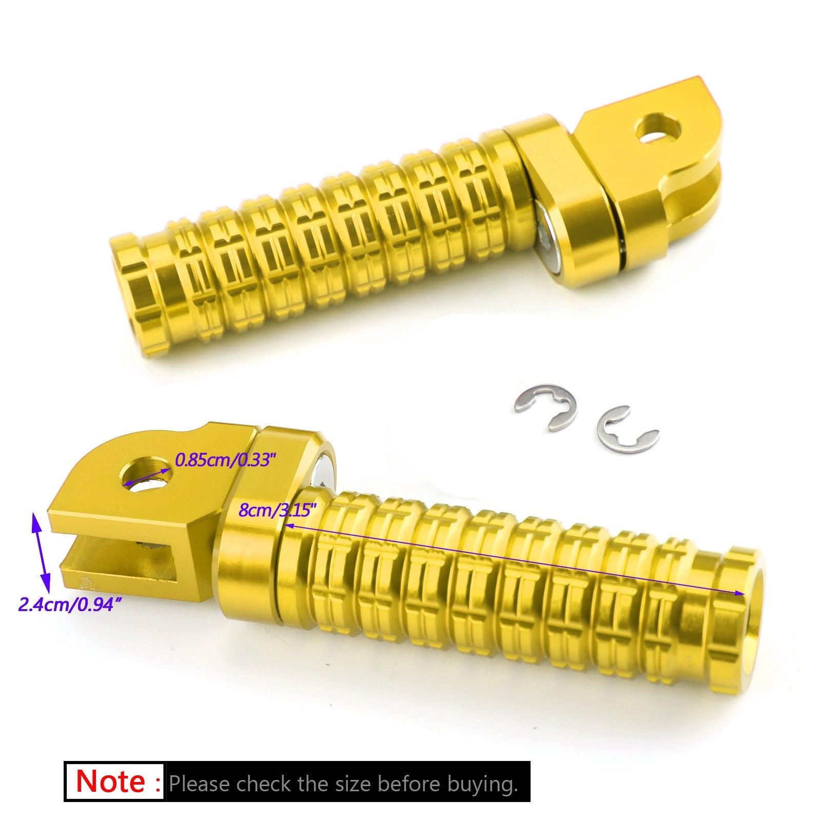 Främre fotpinnar för Yamaha MT/FZ07 MT/FZ09 FZ-6 för Yamaha Yzf R3 R6 R25 R1 Generic