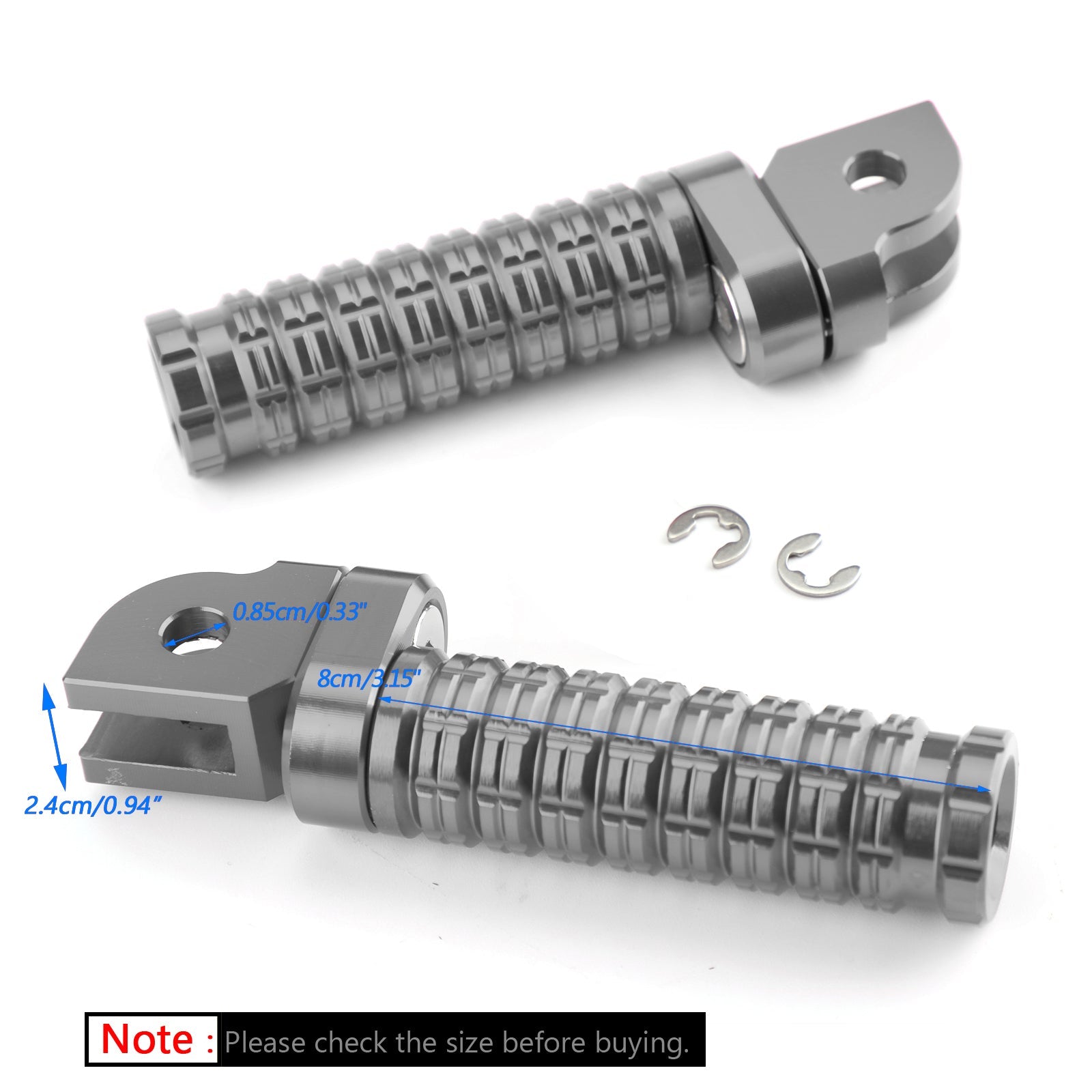 Främre fotpinnar för Yamaha MT/FZ07 MT/FZ09 FZ-6 för Yamaha Yzf R3 R6 R25 R1 Generic