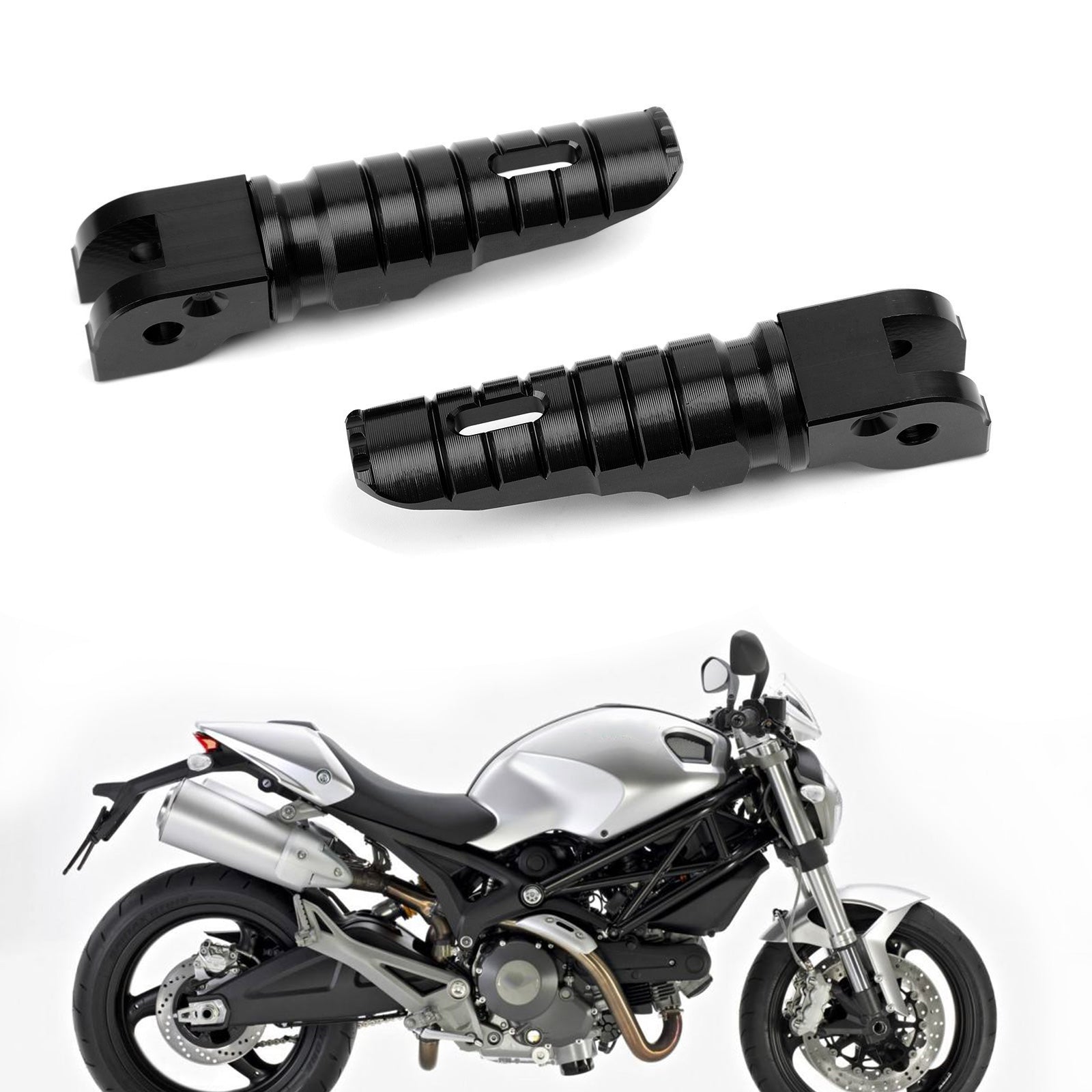 Passasjerens bakre fotstøtter Fotpinn for Ducati 696 08-14 796 11-14 M1100 09-13 Generisk