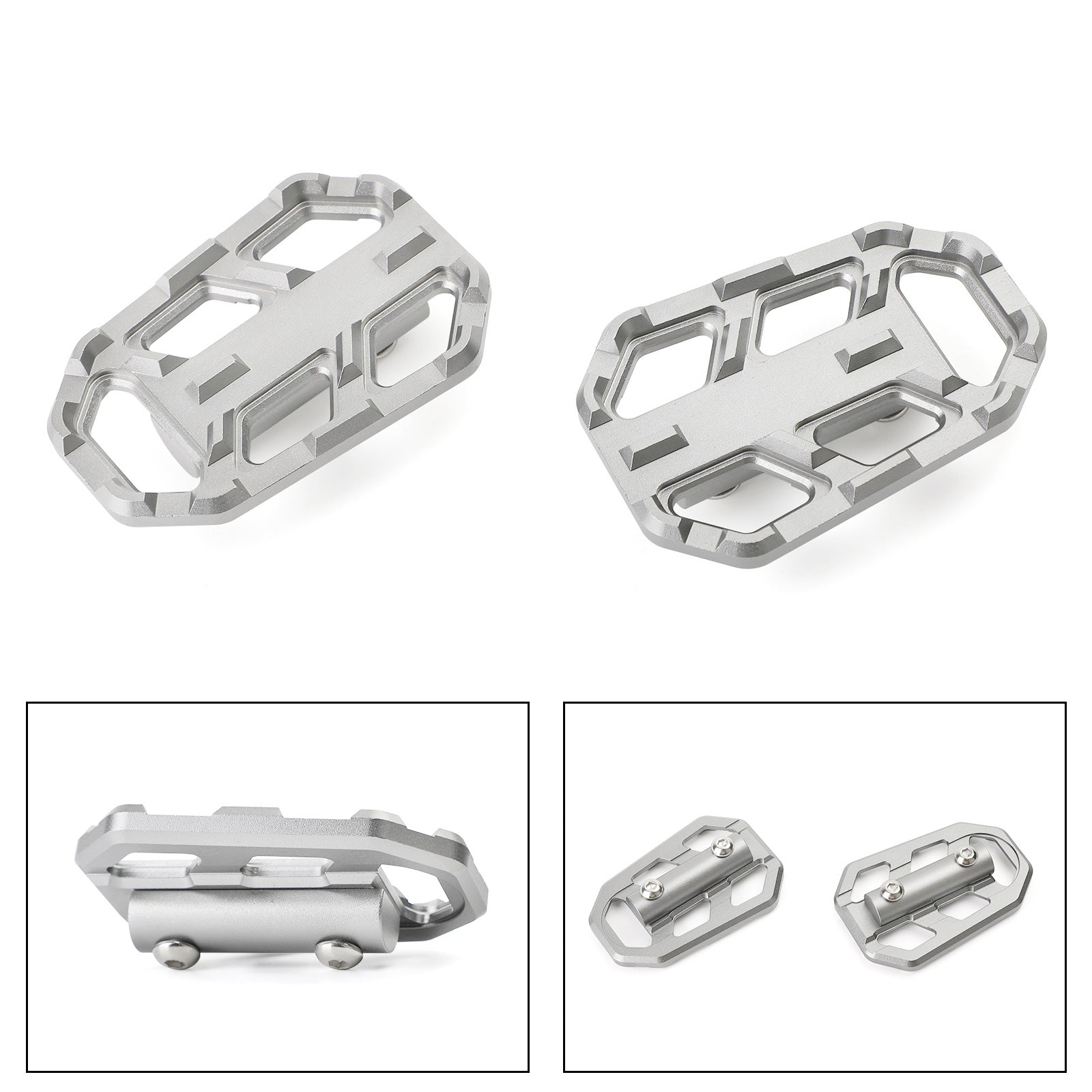 CNC Foot Pegs Footstöd för BMW G310GS 17-19 S1000XR 15-19 R1200GS (Adv.) 13-19 Generic