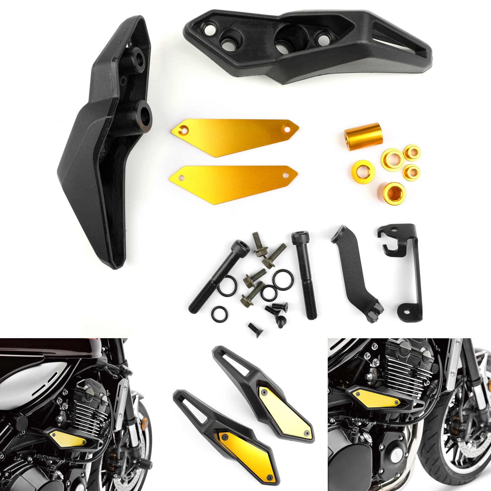 Deslizador de marco SET Protector de protección del motor IZQUIERDO & DERECHO Para Kawasaki Z 900 RS 2018 Genérico