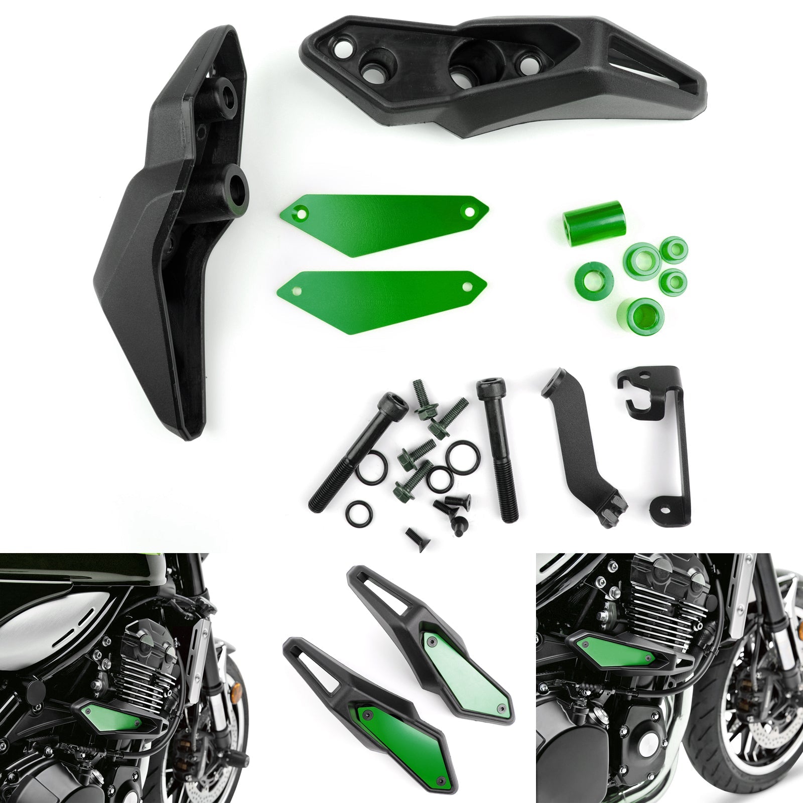 Deslizador de marco SET Protector de protección del motor IZQUIERDO & DERECHO Para Kawasaki Z 900 RS 2018 Genérico