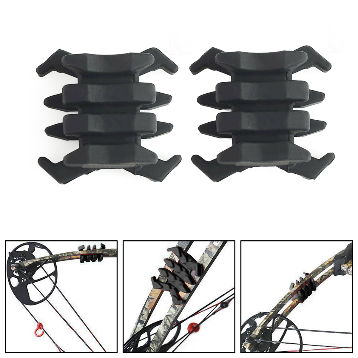 2x Estabilizador Limbsaver Super Quad Split Limb Compound Bow Amortiguador de vibración