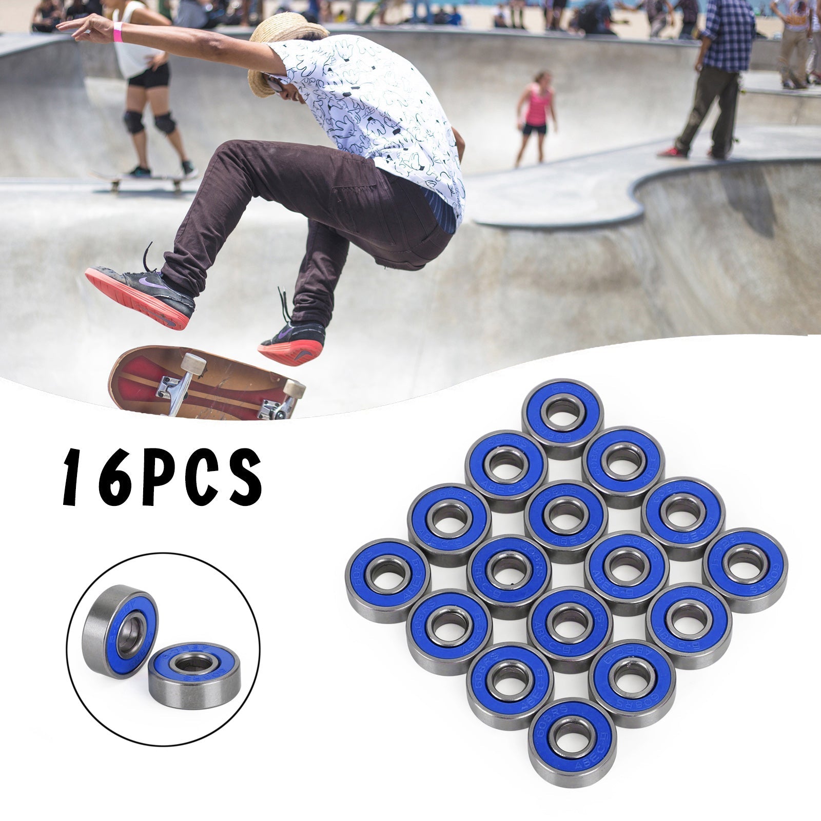 Skateboard Longboard Instalch Airings Precision 608RS ABEC 9 ložisko 8x22x7mm