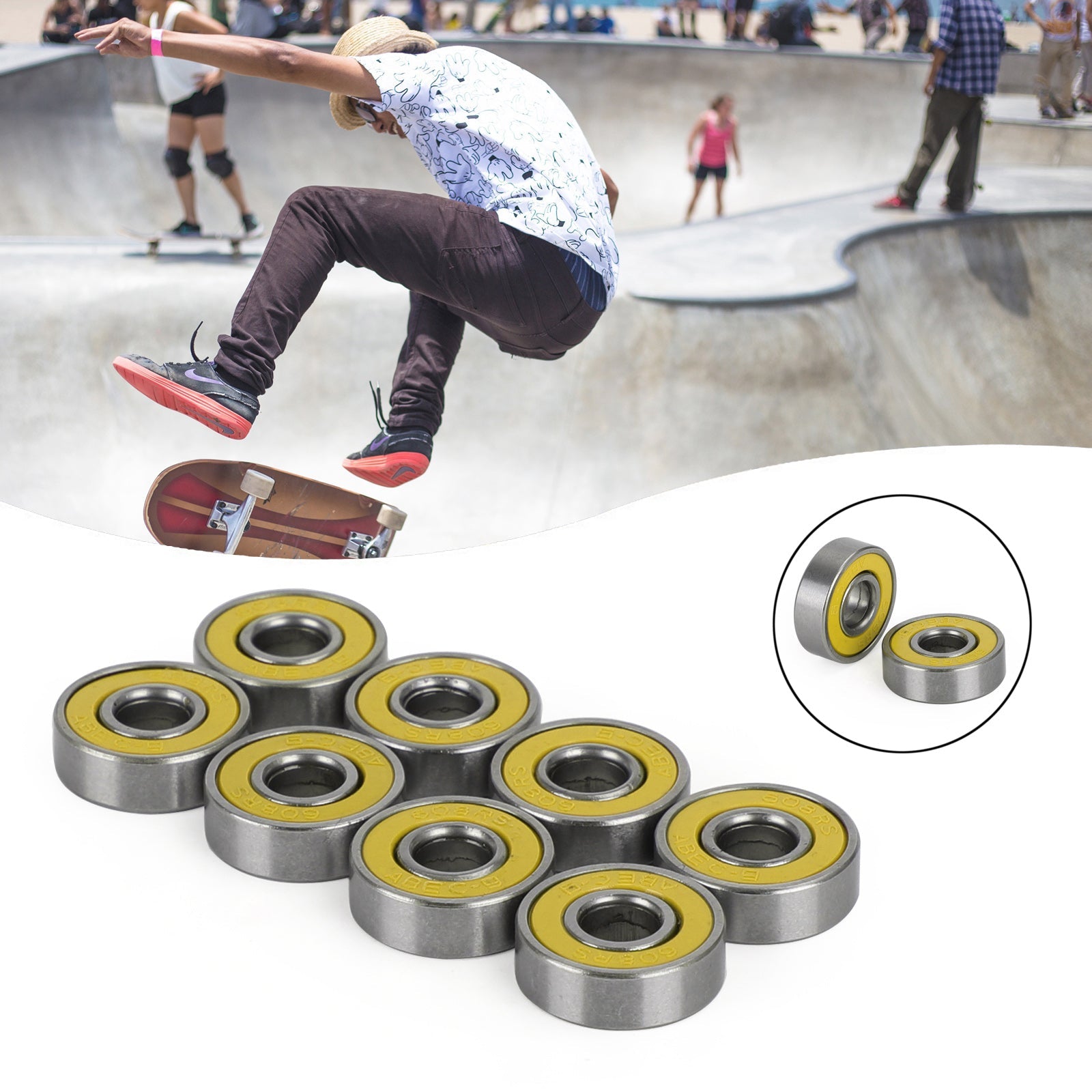 Skateboard Longboard Instalch Airings Precision 608RS ABEC 9 ložisko 8x22x7mm