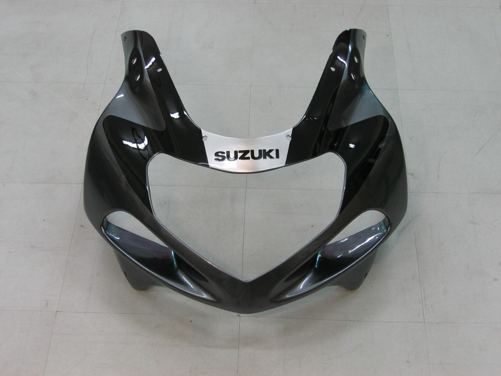 Suzuki GSXR 1000 Prata 2000-2002 & Carenagens Amotopart de corrida pretas