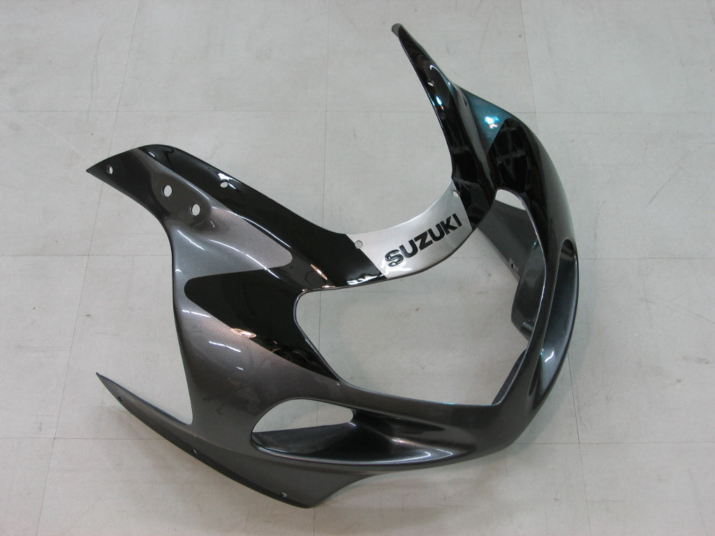 Suzuki GSXR 1000 Prata 2000-2002 & Carenagens Amotopart de corrida pretas