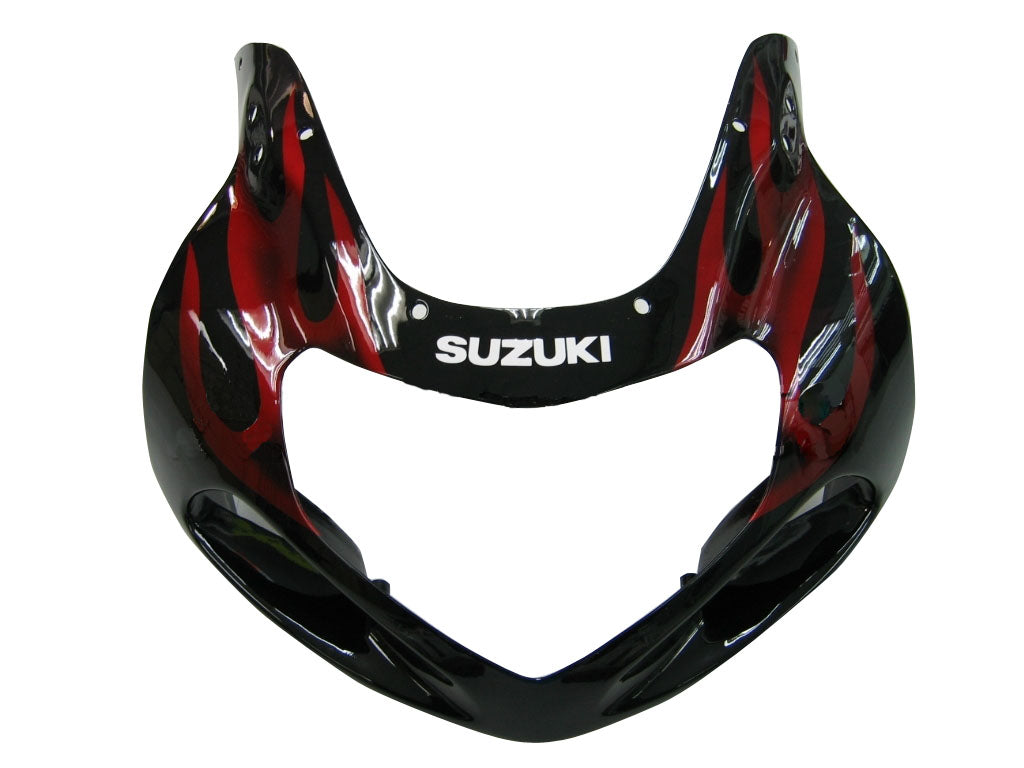 2000-2002 Suzuki GSXR 1000 Black & Red Flame Racing Fairings Generic