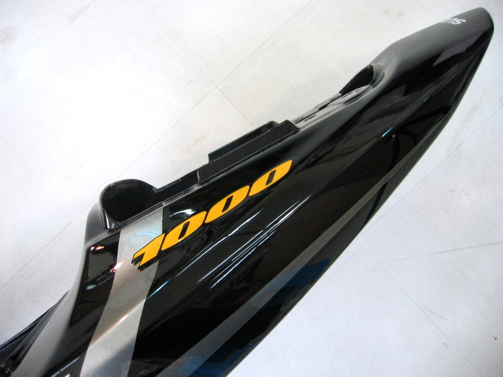 Suzuki GSXR 1000 Plata 2003-2004 & Carenados de carreras GSXR negros genéricos