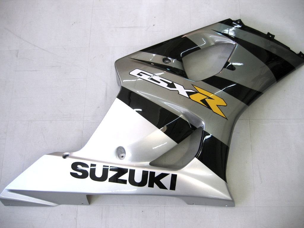 Suzuki GSXR 1000 Plata 2003-2004 & Carenados de carreras GSXR negros genéricos