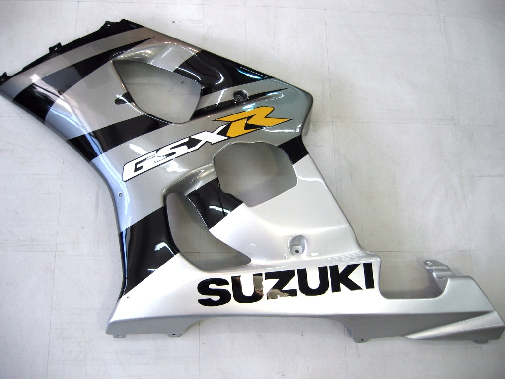 Suzuki GSXR 1000 Plata 2003-2004 & Carenados de carreras GSXR negros genéricos