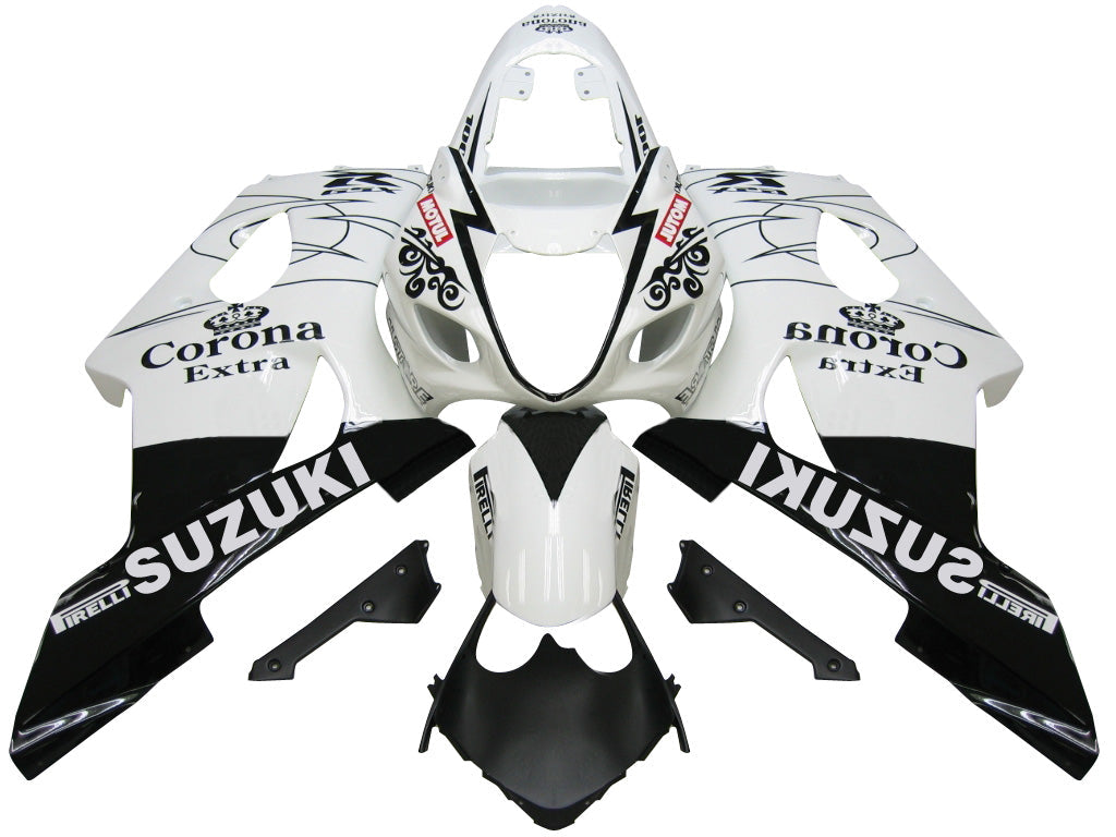 Suzuki GSXR 1000 2003-2004 Blanca & Carenados Suzuki Racing Black Corona Genéricos