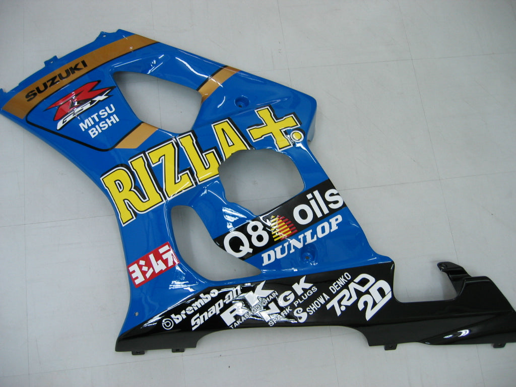 2003-2004 GSXR1000 carrosseriekuip zwart blauw ABS spuitgegoten kunststoffen set algemeen