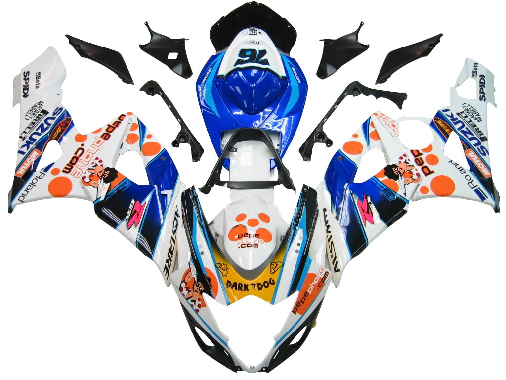 2005-2006 GSXR1000 Multifarebná karoséria kapotáž Abs vstrekovanie formované plasty Set Generic