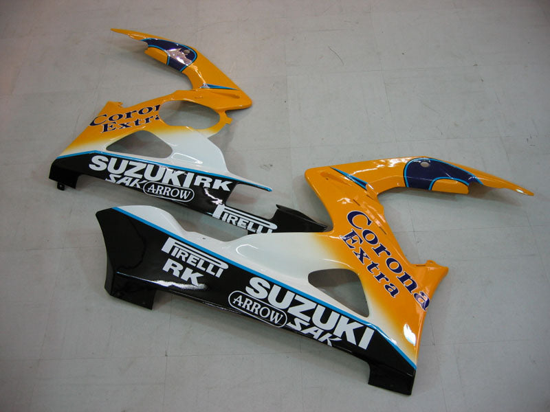 2005-2006 GSXR1000 FAIRING FAIRING JAUNE ABS ABS PLASTIQUES MOULÉS PLASTIQUES GÉNÉRIQUE