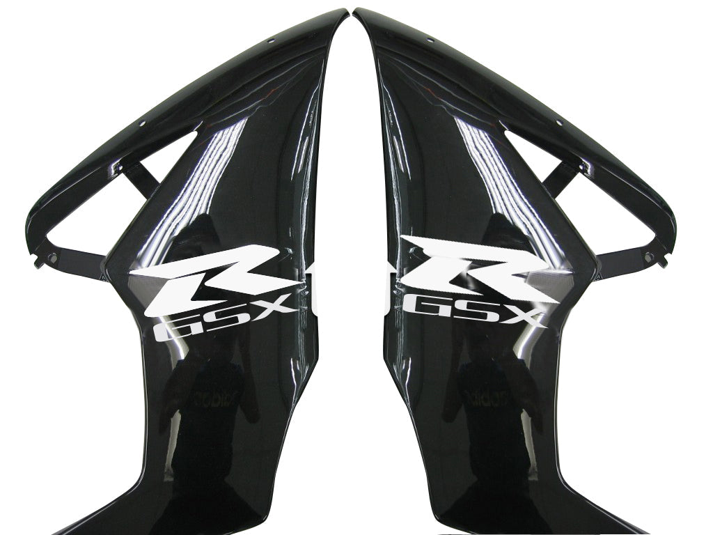 Suzuki GSXR 1000 Blanc 2005-2006 & Carénages de course noirs GSXR génériques