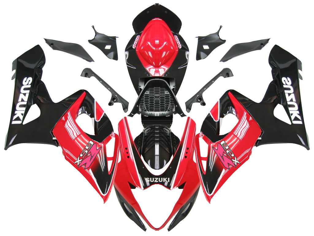 For GSXR1000 2005-2006 Bodywork Fairing Red ABS Injection Molded Plastics Set