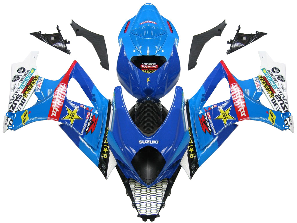 Carenados de carreras Suzuki GSXR 1000 azul Rockstar 2007-2008 genéricos