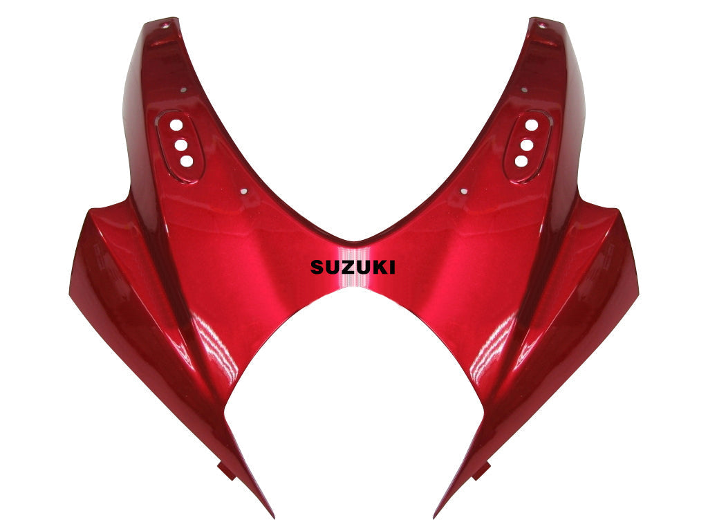 Suzuki GSXR 1000 Rouge Cerise 2007-2008 & Carénages de course noirs GSXR génériques