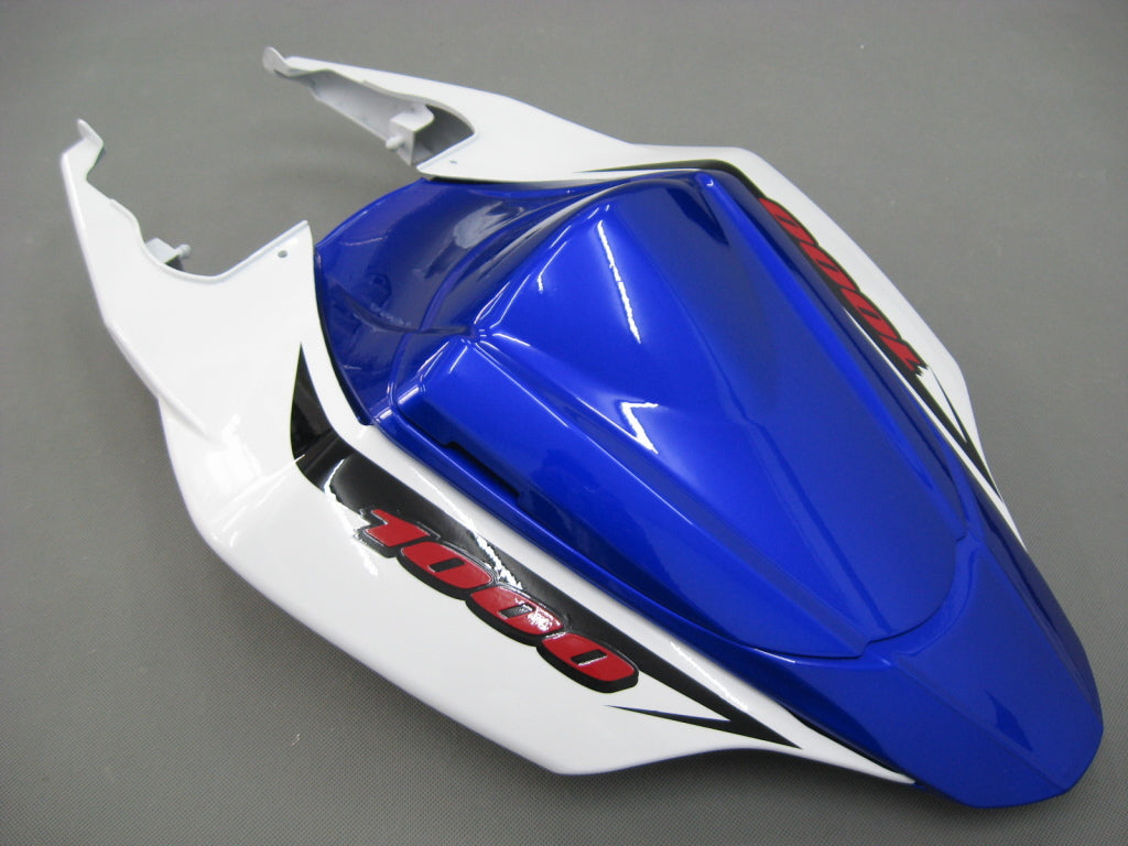 Suzuki GSXR 1000 Azul 2007-2008 & Carenados de carreras GSXR blancos genéricos