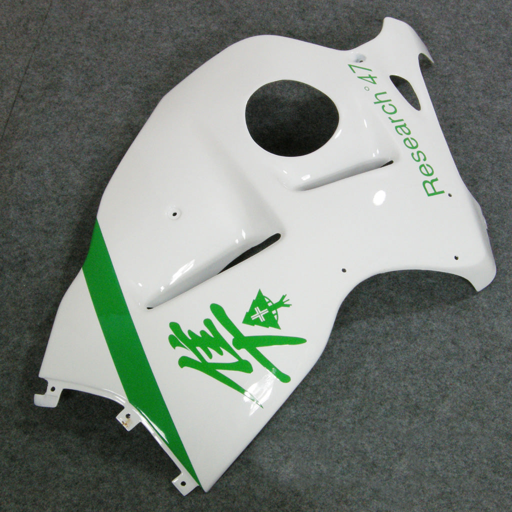 1999-2007 Suzuki GSX1300 Hayabusa Amotopart stroomlijnkappen Wit Groen Research47 Racing