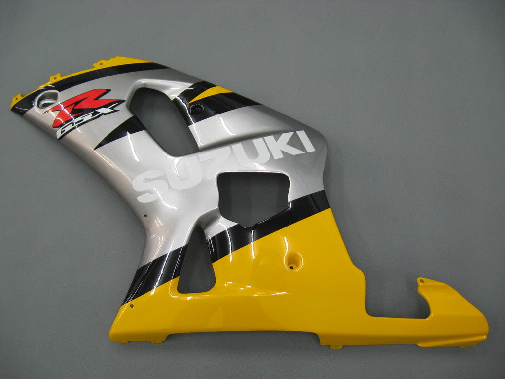 2001-2003 Suzuki GSXR 600 Yellow & Silver GSXR Racing Fairings Generic