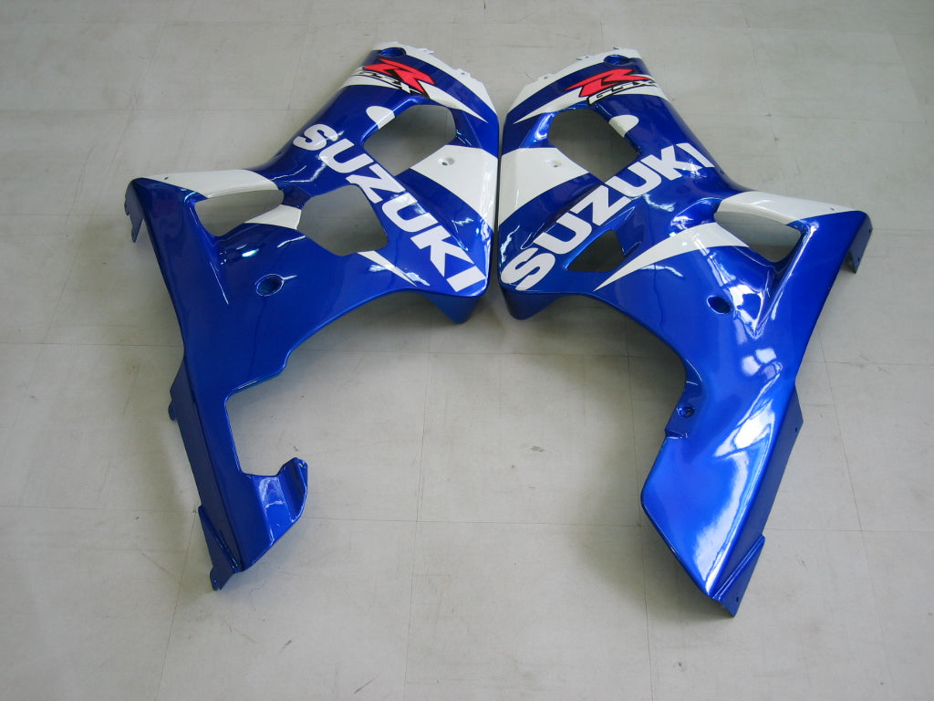 Carénages Amotopart bleus pour Suzuki GSXR 600 2001-2003 & GSXR Racing blanche