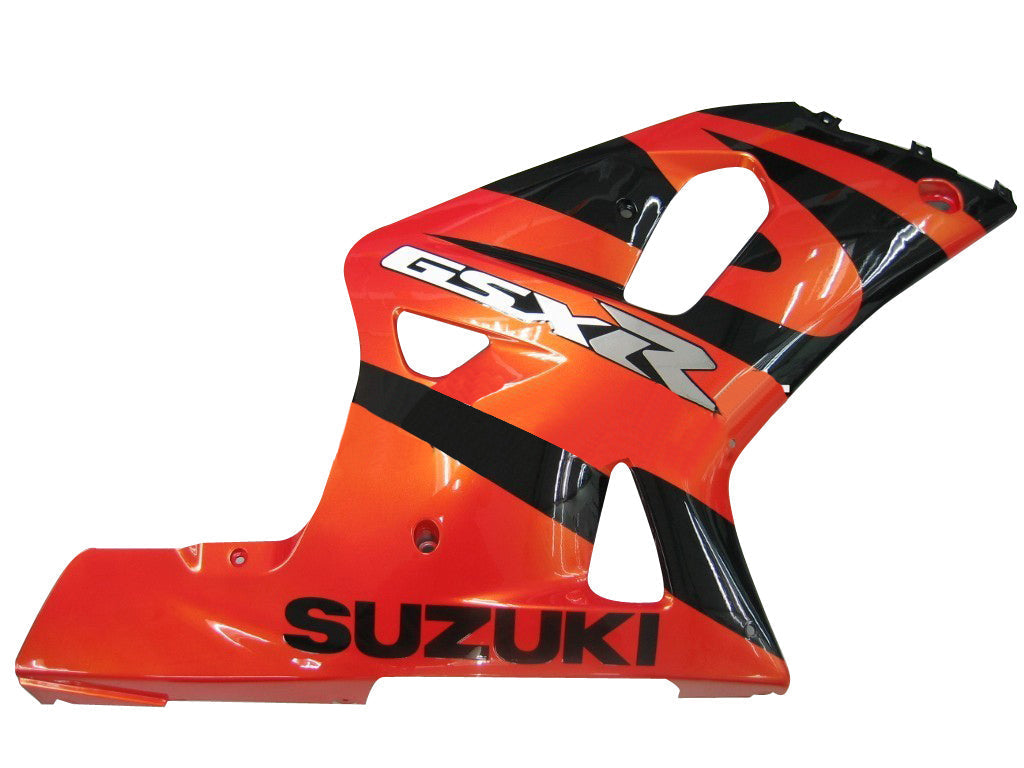 Suzuki GSXR 600 2001-2003 Naranja Metalizado & Carenados de carreras GSXR negros genéricos