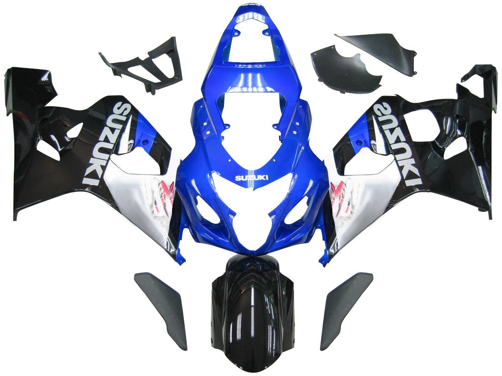 2004-2005 Suzuki GSXR 600 750 Blue Black Suzuki GSXR Racing Fairings Generic