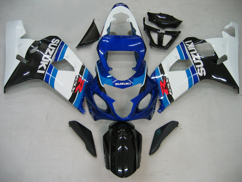 2004-2005 GSXR 600/750 Blue Bodywork Fairing ABS Injection Gjuten plastuppsättning generisk